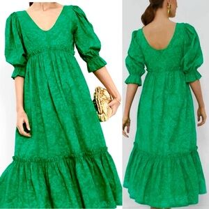 HYACINTH HOUSE Kelly Green Lorelei Midi Dress XS Tuckernuck Emerald Maxi Dress